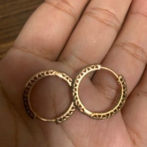 Pandora rose gold hoop earing